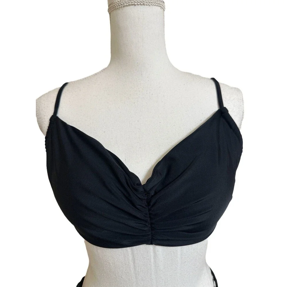 NWT Zaful Women's US 10 Black 2 Piece Bikini Set Top & Bottoms NEW